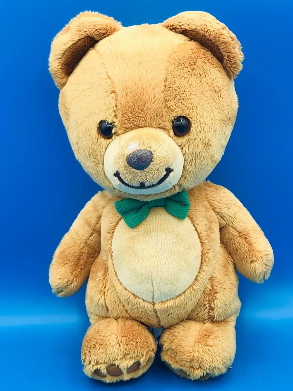 GUND Kraft Peanut Butter Bear Plush – Green Bow Tie Collectible Vintage